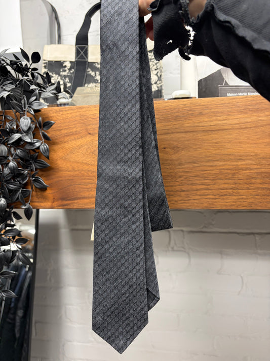 Gucci GG Micro Monogram Grey Silk Tie