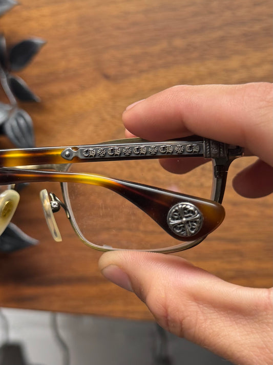 Chrome Hearts ‘Growler’ Tortoiseshell/Silver ‘CH Logo’ Glasses