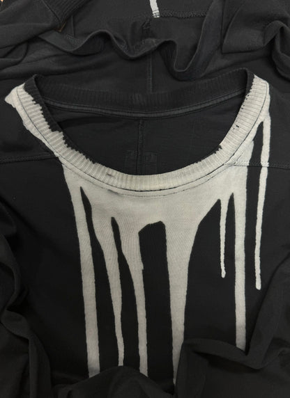 AW2016 Rick Owens ‘Vomit’ Bleach Long Sleeve Shirt
