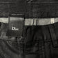 SS2004 Dior Homme ‘Strip’ by Hedi Slimane Waxed Black Distressed Skinny Denim