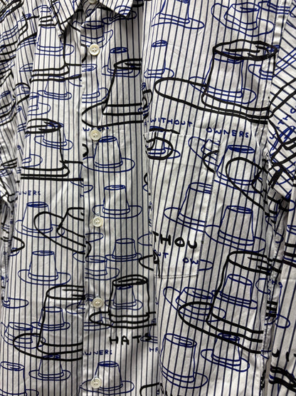 2021 Comme Des Garçons Homme Deux ‘Hats Without Owners’ Pinstripe Shirt