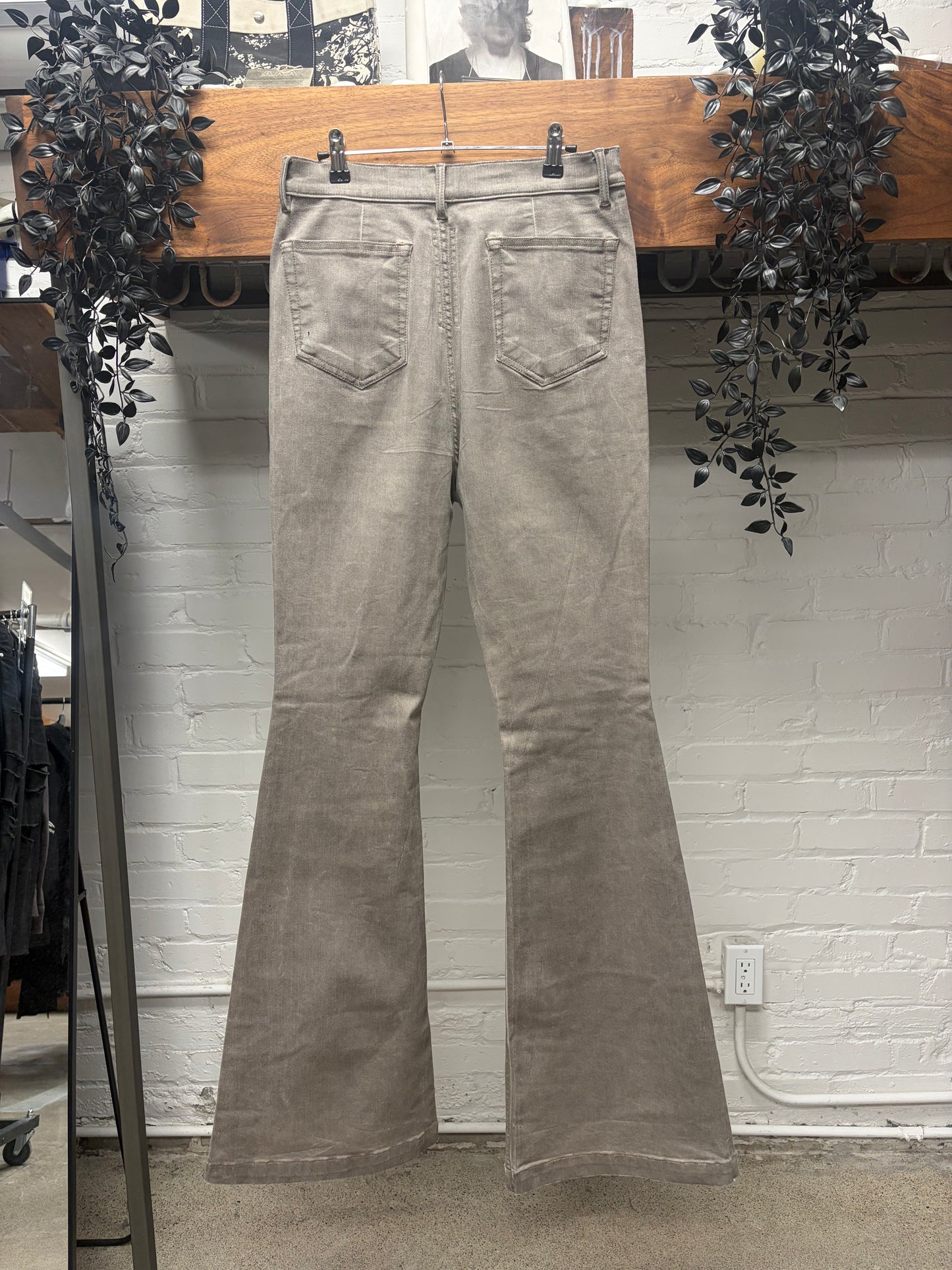 Rick Owens ‘Bolans’ Dust Brown Flared Leg Denim