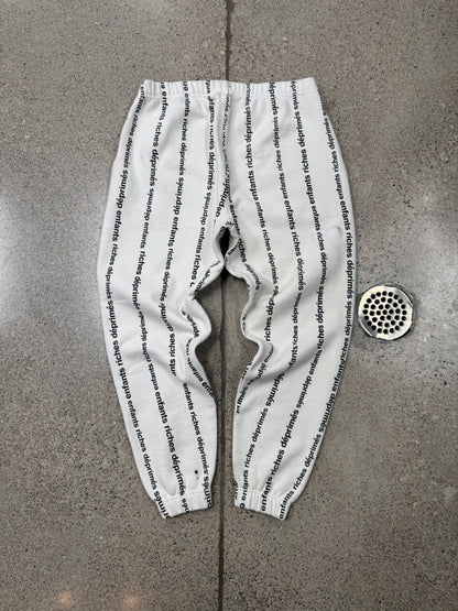 Enfants Riche Deprimes White Logo Sweatpants