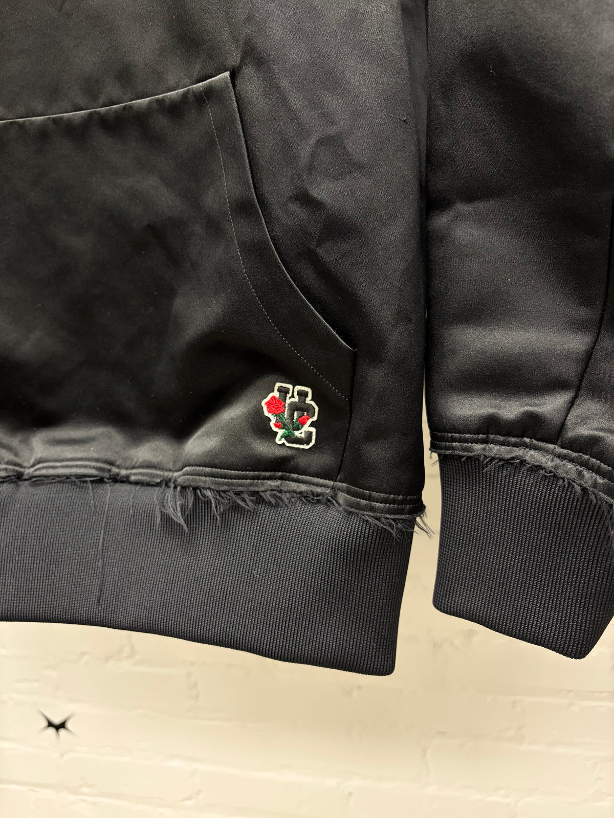 AW2018 Undercover Silk 'Raw Edge' Double Hood Hoodie with Built in Pockets