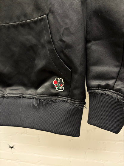 AW2018 Undercover Silk 'Raw Edge' Double Hood Hoodie with Built in Pockets