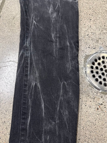 2015 Saint Laurent ‘D02’ Bleach Wash Black ‘Unaltered’ Skinny Denim