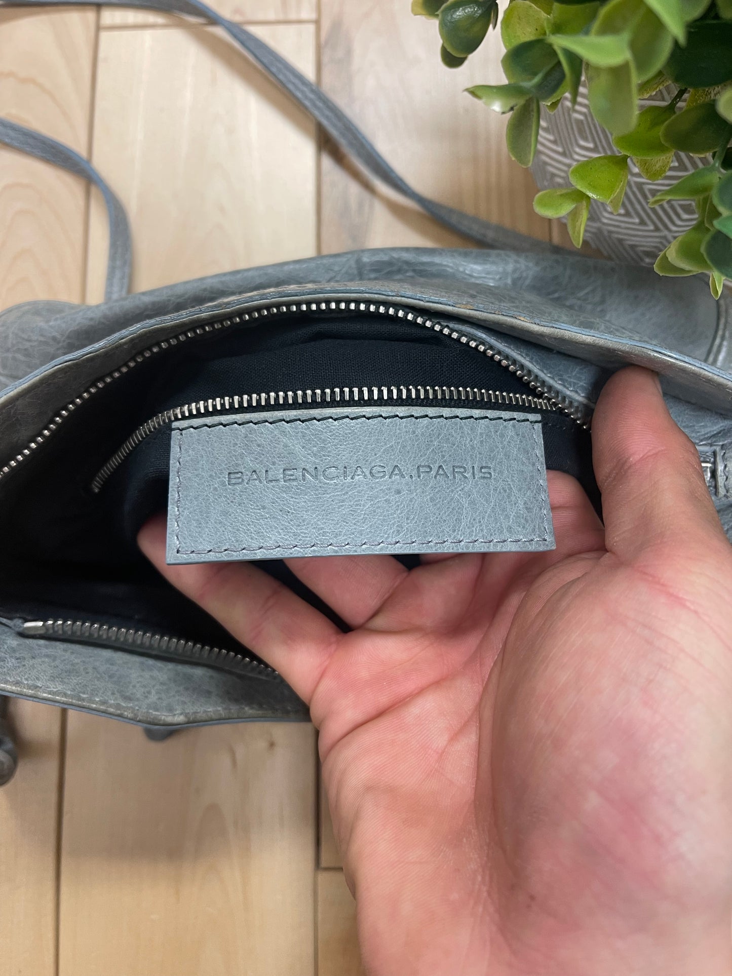 Balenciaga Mini Grey Calfskin Leather ‘City’ Bag