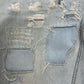 2000s Dolce & Gabbana Light Wash Distressed Boot Cut Denim