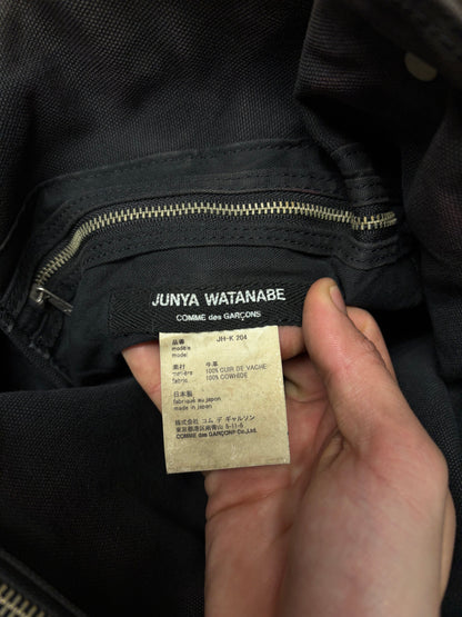 Junya Watanabe ‘Scrunched Leather’ Black Calfskin Tote Bag