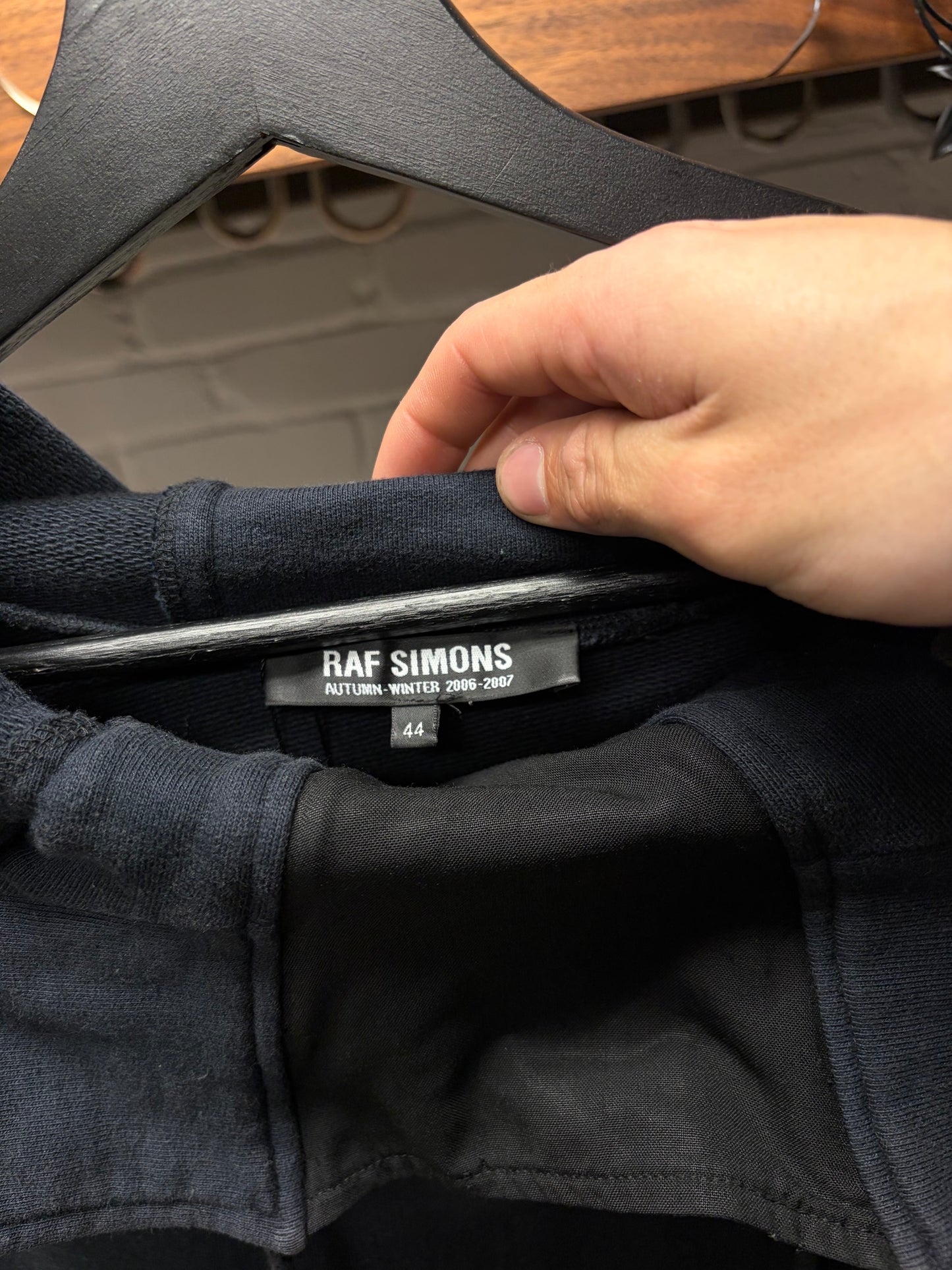 AW2006 Raf Simons ‘Alien Zip’ Split Hood Pullover Hoodie