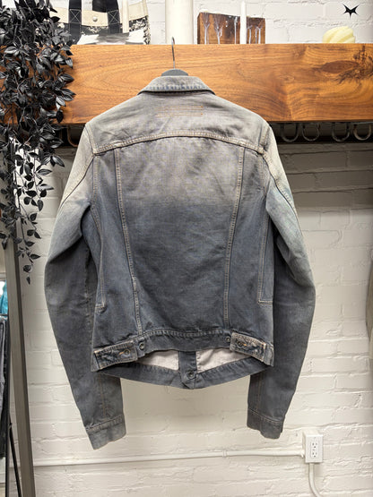 AW2006 Rick Owens ‘Dustulator’ Dust Brown Faded Trucker Jacket