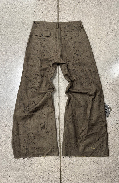 AW2024 Enfants Riches Deprimes ‘Oil Stained’ Wide Leg Wool Trousers