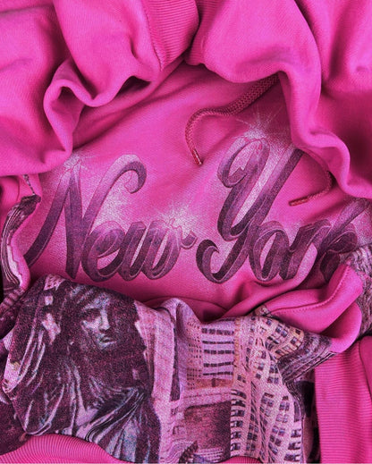 Spring Summer 2017 Balenciaga Airbrushed ‘New York City’ Graphic Hoodie