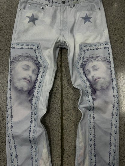 SS2016 Givenchy ‘Jesus in Thorns’ Carpenter Skinny Denim