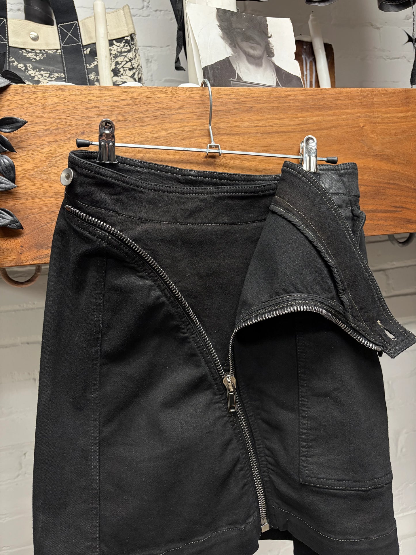 Rick Owens Double Layered Aircut Skirt