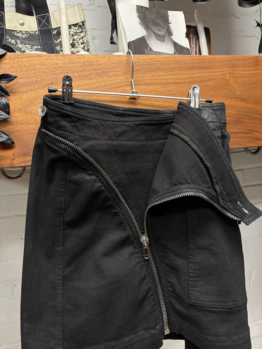 Rick Owens Double Layered Aircut Skirt