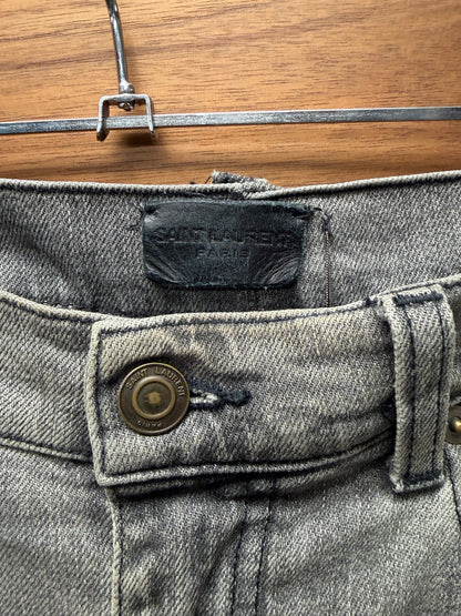 Saint Laurent ‘D02’ Unaltered Grey Skinny Jeans