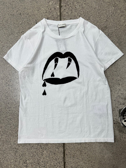 SS2015 Saint Laurent ‘Bloodluster’ Fangs Graphic T-Shirt
