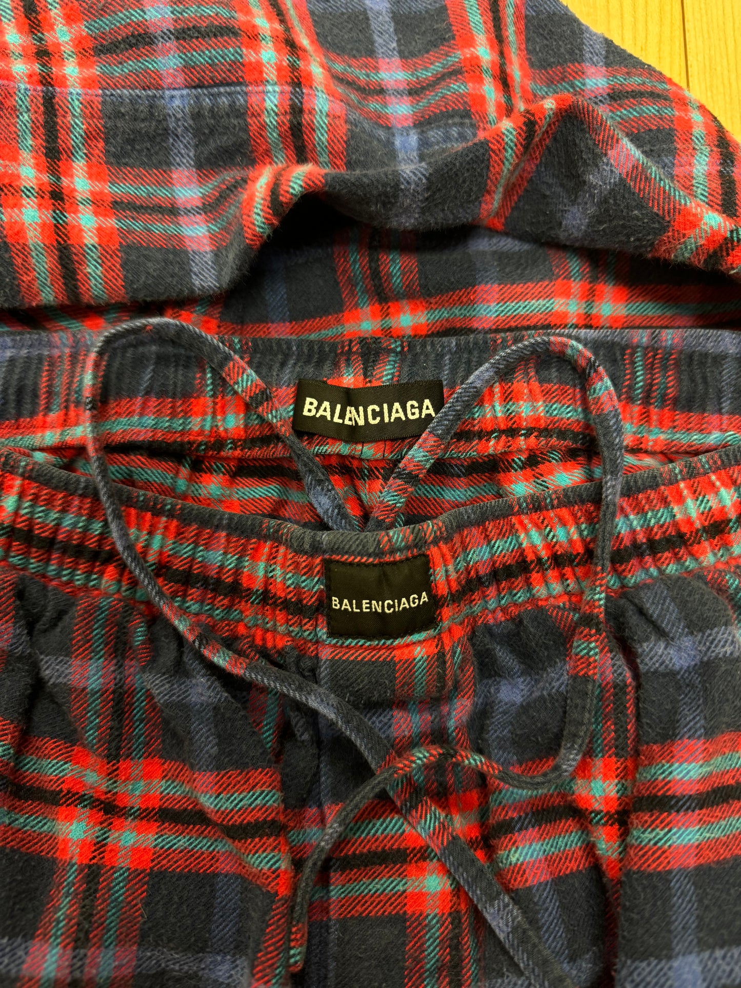 2019 Balenciaga Pyjama Plaid Boxer Pants