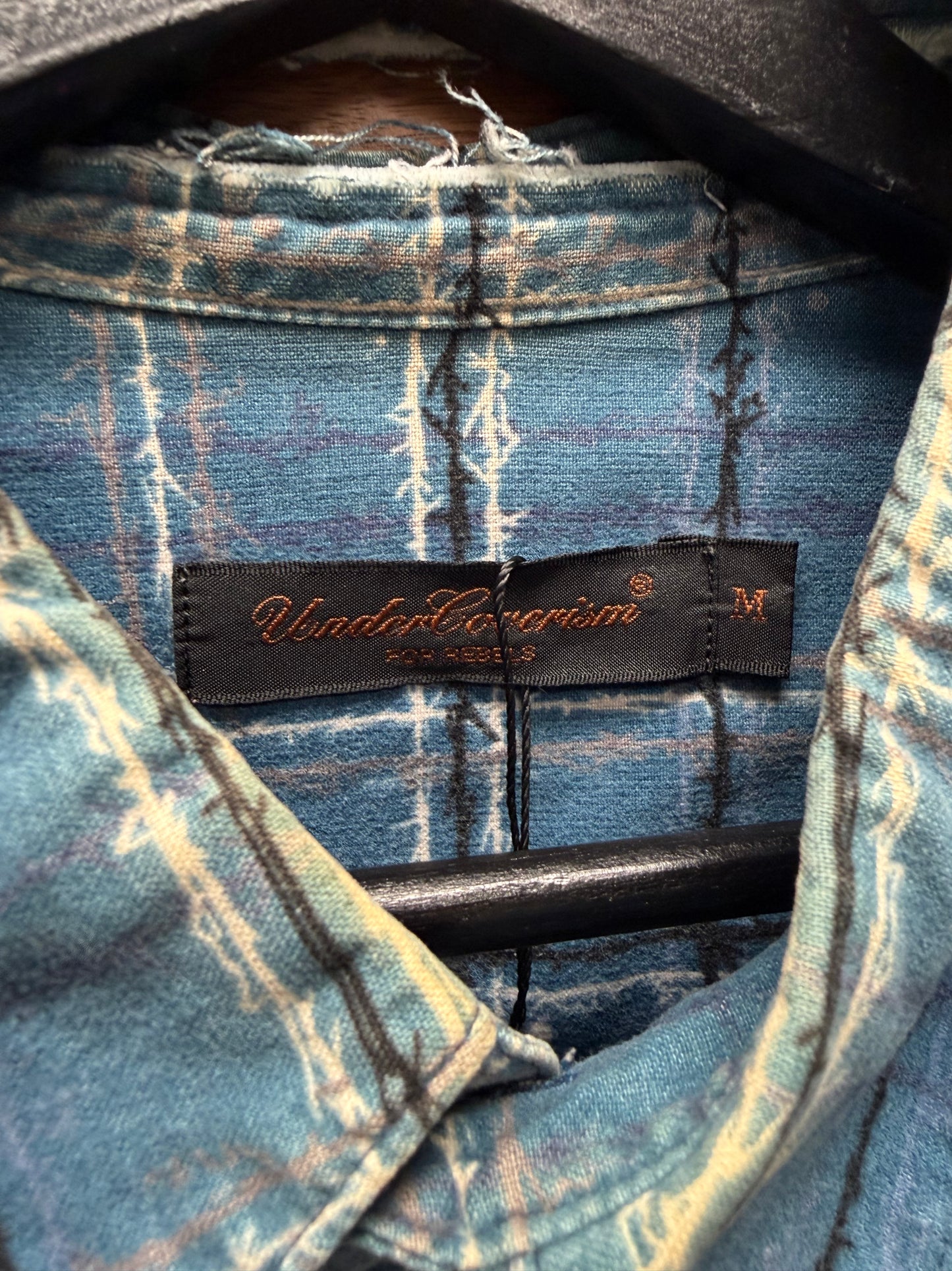 SS2003 Undercover ‘Scab’ Barbed Wire Print Plaid Flannel Shirt