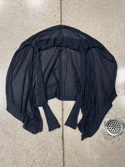 SS2011 Rick Owens ‘Anthem’ Ribbed Black ‘Waterfall’ Cardigan