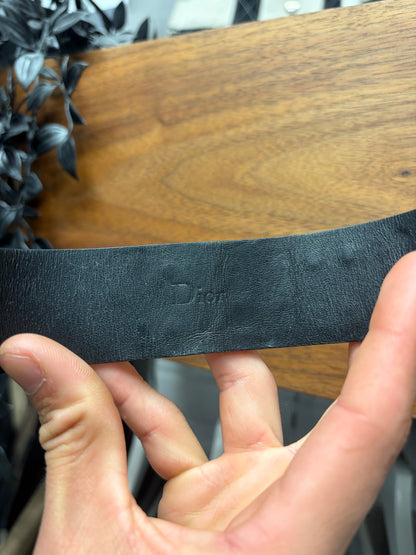 SS2004 Dior Homme by Hedi Slimane ‘Strip’ Studded Black/Silver Leather Bracelet