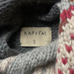 Kapital Wool Knit Mushroom Cowichan Zip Up Vest