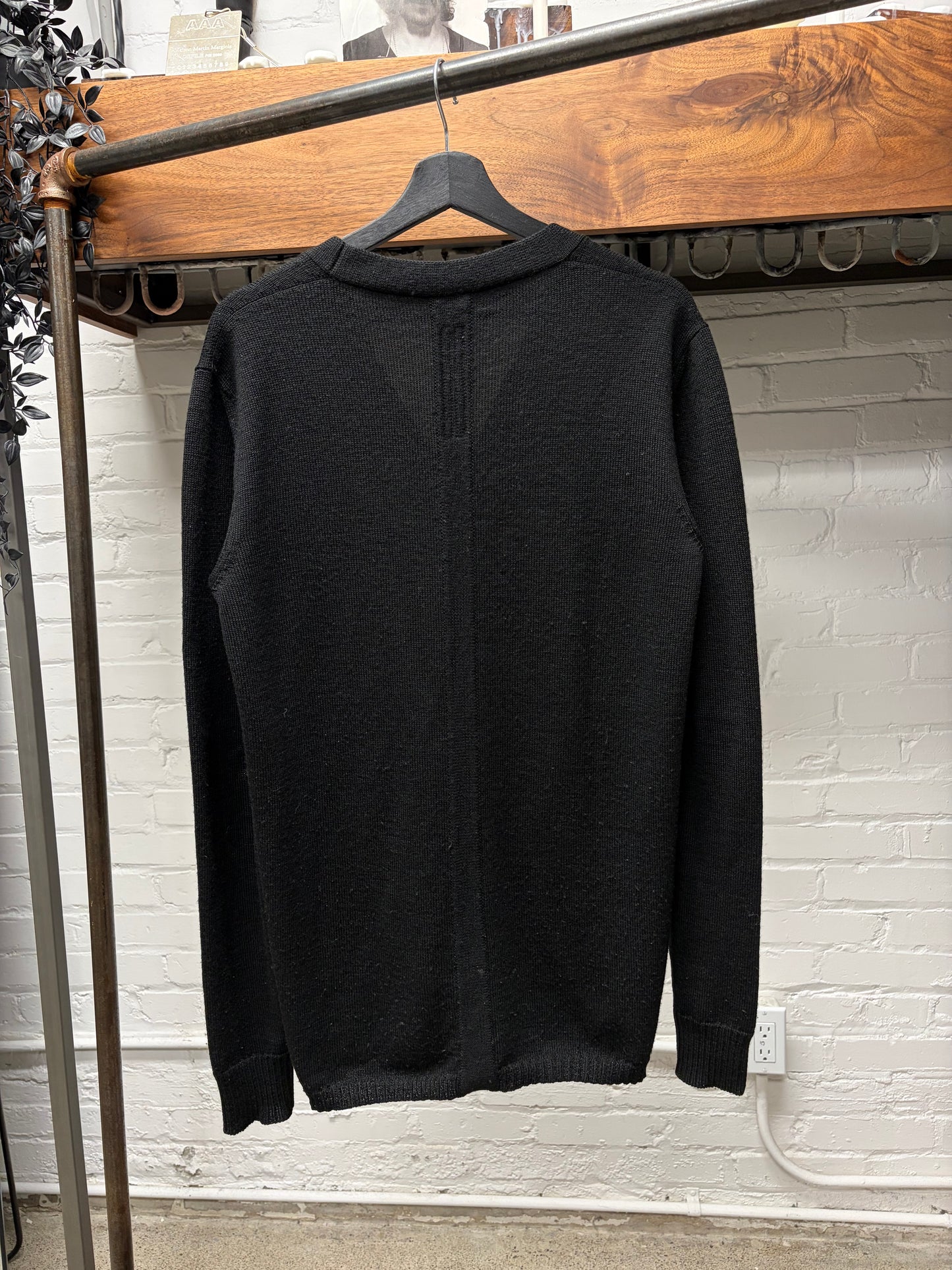 AW2013 Rick Owens ‘Plinth’ Black Wool Cardigan