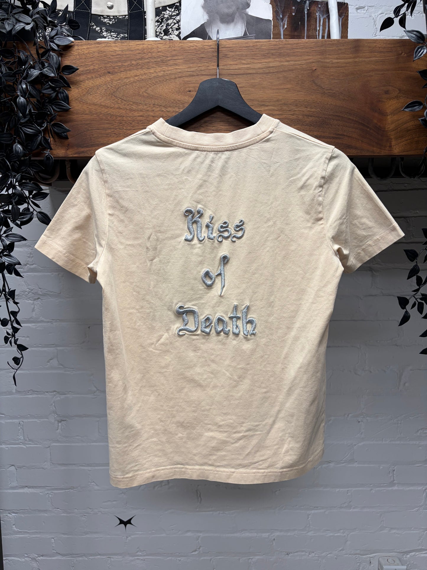 Acne Studios ‘Kiss of Death’ Cream White Graphic T-Shirt