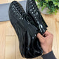 Balenciaga Zen Black Patent Leather Soccer Sneakers