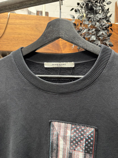 AW2016 Givenchy by Ricardo Tisci ‘Flag Patch’ Black Sweatshirt