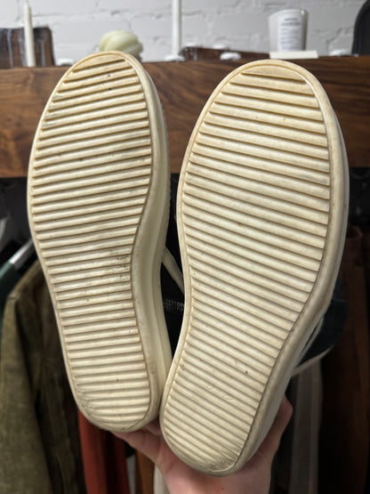 Rick Owens Black/Milk Suede ‘Geobasket’ High Top Sneakers