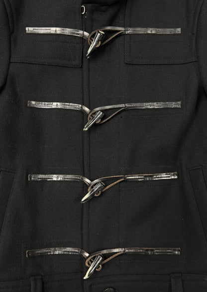 Neil Barrett ‘Toggle Closure’ Black Hooded Wool Jacket