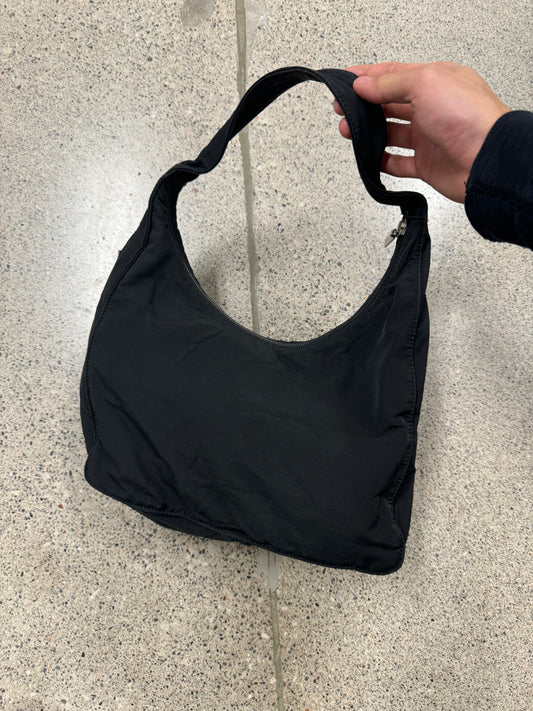 Bottega Veneta Black Canvas Hobo Bag