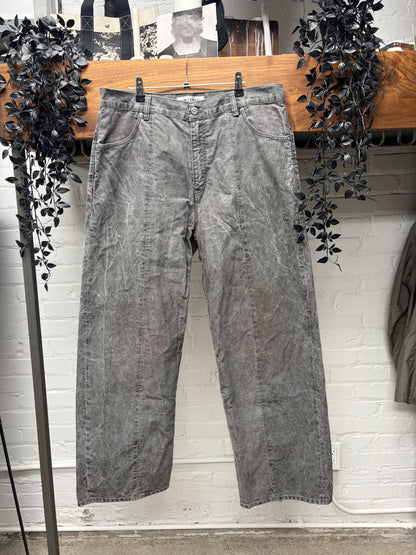 Our Legacy ‘Fatigue Cut’ Coated Grey Wide Leg Denim
