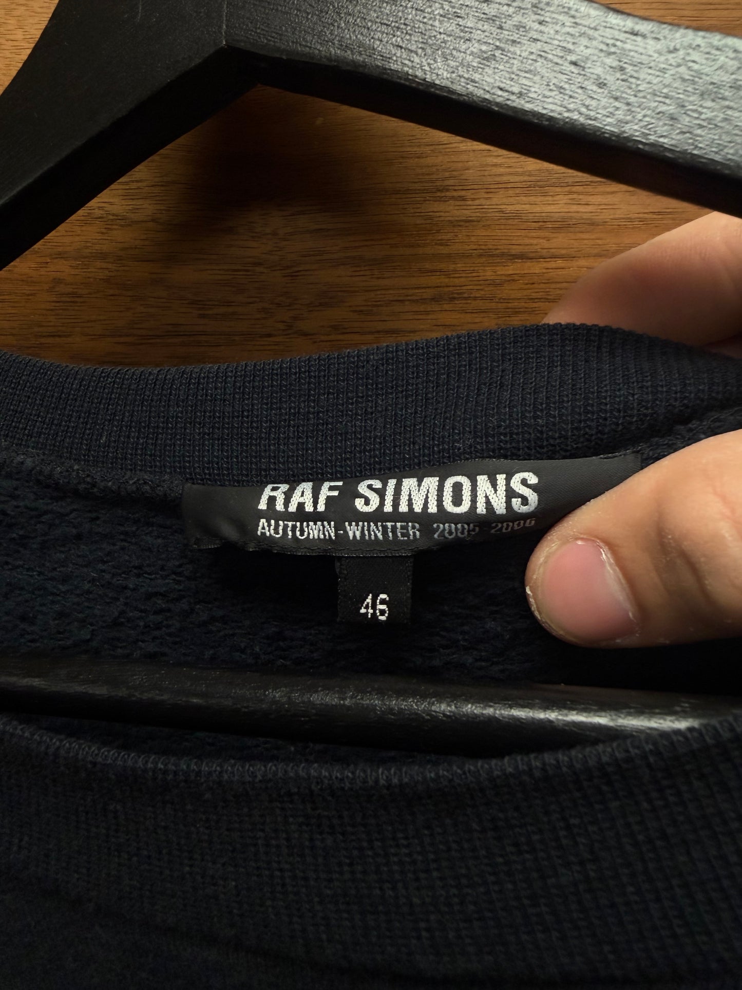 Raf Simons ‘History of my World’ Haunted Places Patchwork Black Sweatshirt