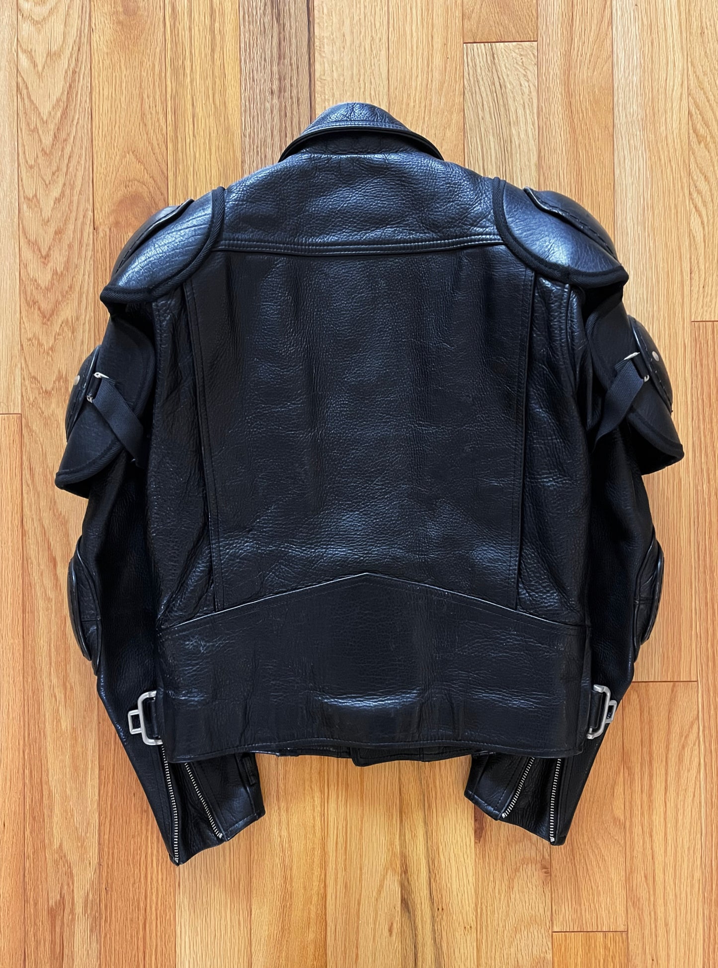 Kadoya Battlesuit Armoured Black Leather Biker Jacket