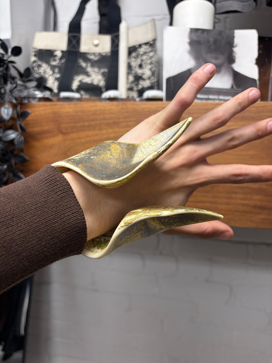 SS2010 Rick Owens ‘Release’ Geometric Rustic/Gold Bangle Bracelet