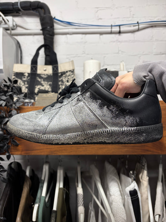 Maison Margiela ‘Silver Dipped’ Black G.A.T. Low Top Sneakers