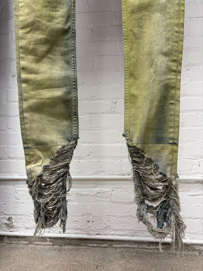 Rick Owens ‘Tyrone Cut’ Pearl/Acid Degrade Distressed Skinny Denim