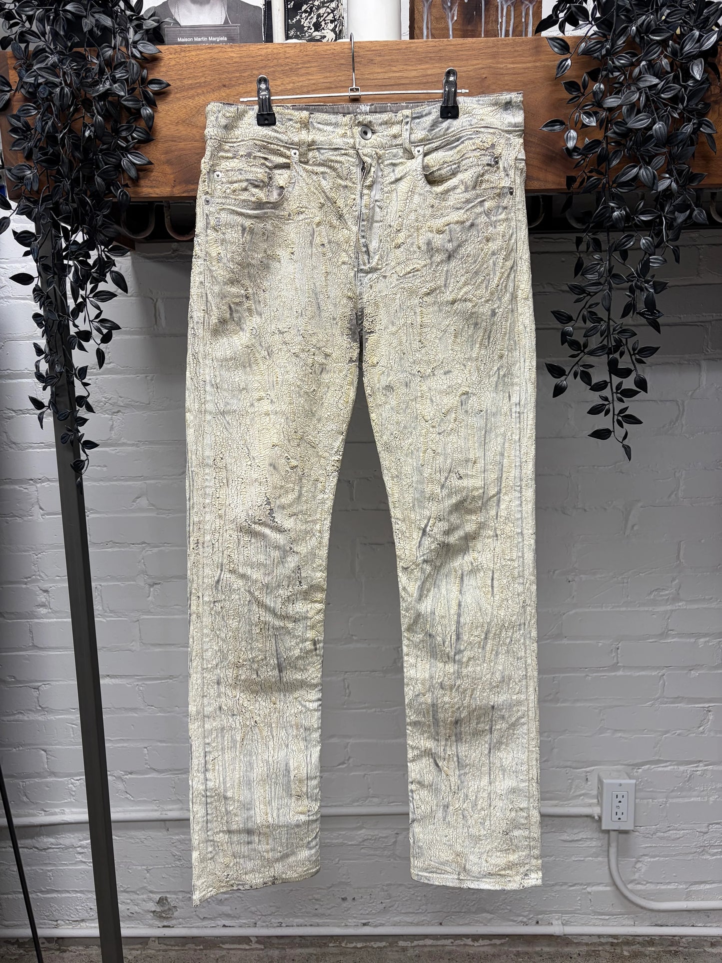 SS2025 Rick Owens ‘Hollywood’ Milk Crackled ‘Headon’ Denim