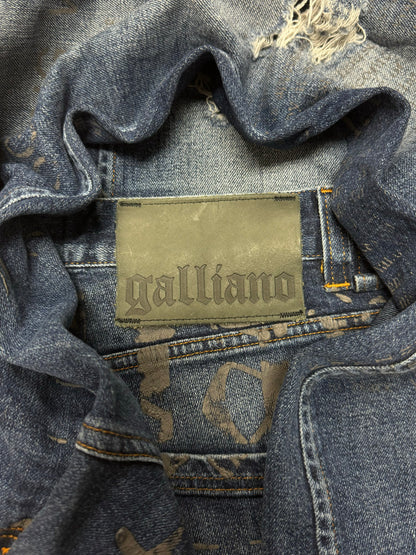 Galliano ‘Gazette’ Newspaper Print Denim