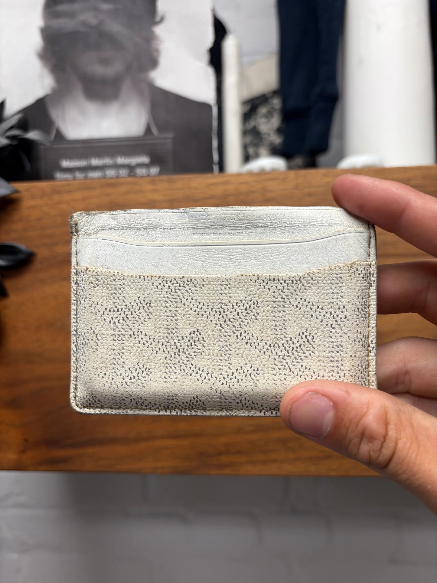 Goyard ‘Saint Sulpice’ White Leather Cardholder Wallet