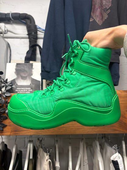 Bottega Veneta ‘Puddle Bomber’ Green Combat Boots