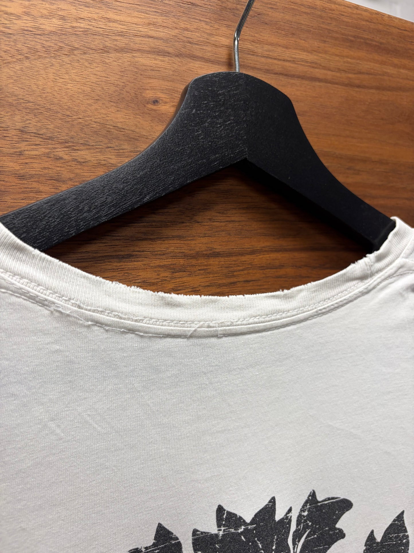Vintage Chrome Hearts ‘Vine Dagger’ Thrashed White Graphic T-Shirt