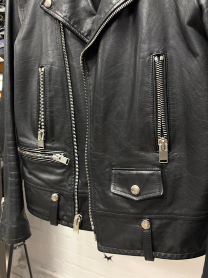 2016 Saint Laurent by Hedi Slimane ‘Black Chain’ ‘L-01’ Lambskin Leather Biker Jacket