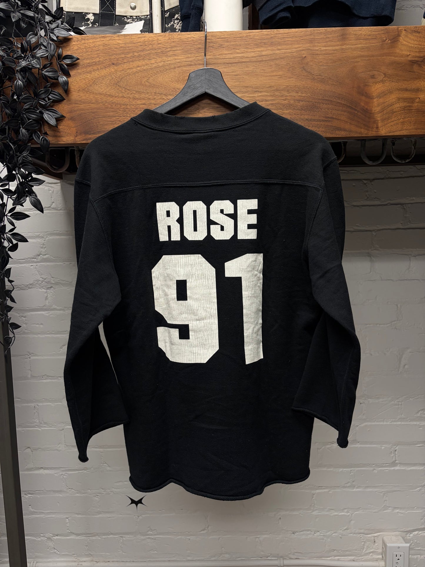 SS2006 Number (N)ine Welcome To the Shadows’ Black ‘Axl Rose’ Jersey Sweatshirt