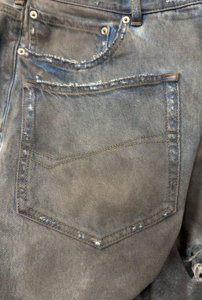 SS2023 Balenciaga ‘Mudshow’ Reversed Pocket Thrash Distressed Denim