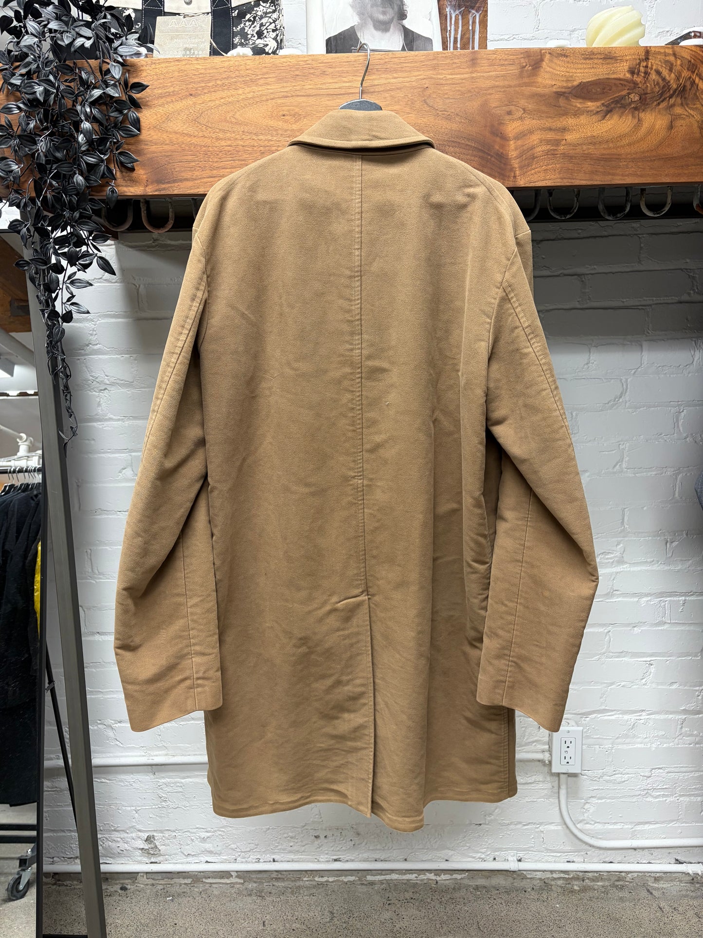 Gucci Caramel Brown Wool Full Length Collared Trench Coat