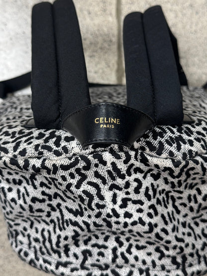 Celine ‘Snow Leopard’ Leather Strap Backpack